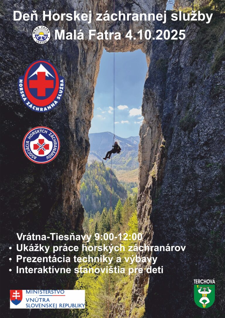 Plagát - Deň Horskej záchrannej služby 04.10.2025