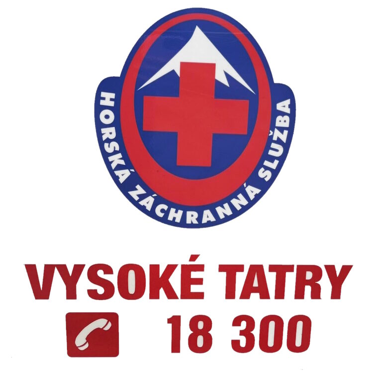 ilustračná foto - znak HZS s nápisom Vysoké Tatry a tiesňovým číslom 18 300