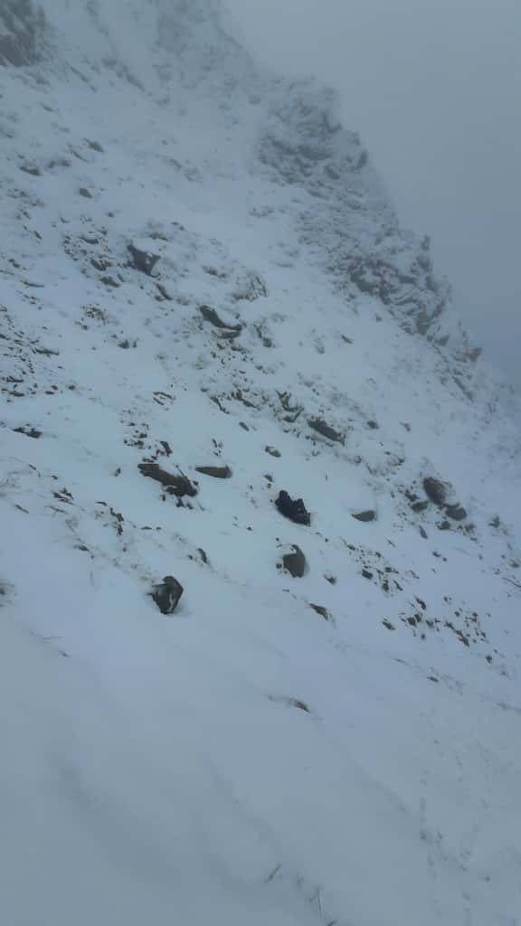 Podmienky na horách - zasnežený terén