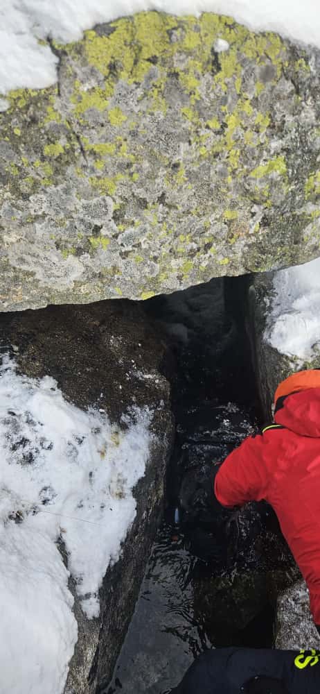 miesto nájdenia nezvestného v rozvodnenom potoku