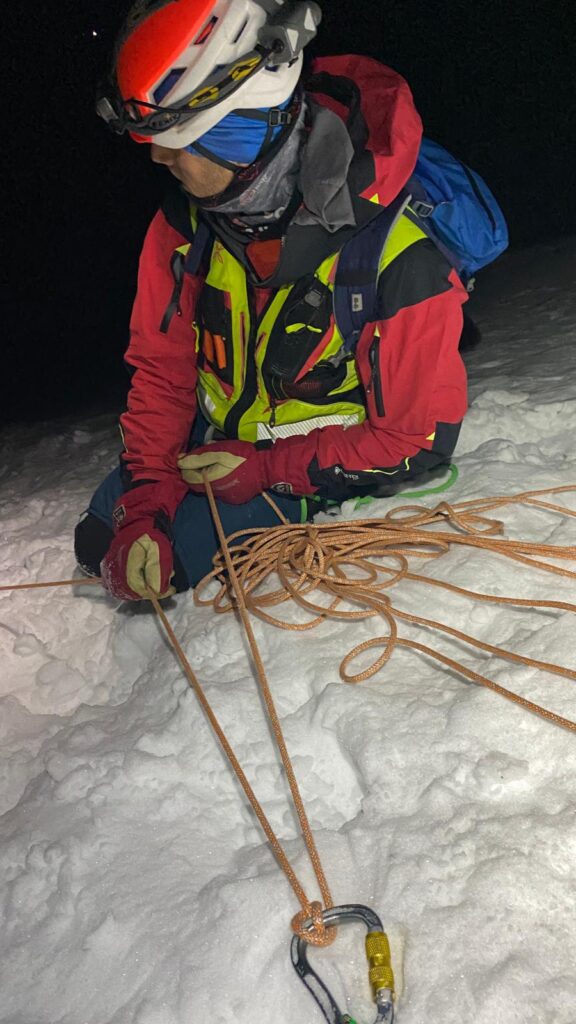 Evakuácia pacienta za pomoci lanových techník v zimných podmienkach
