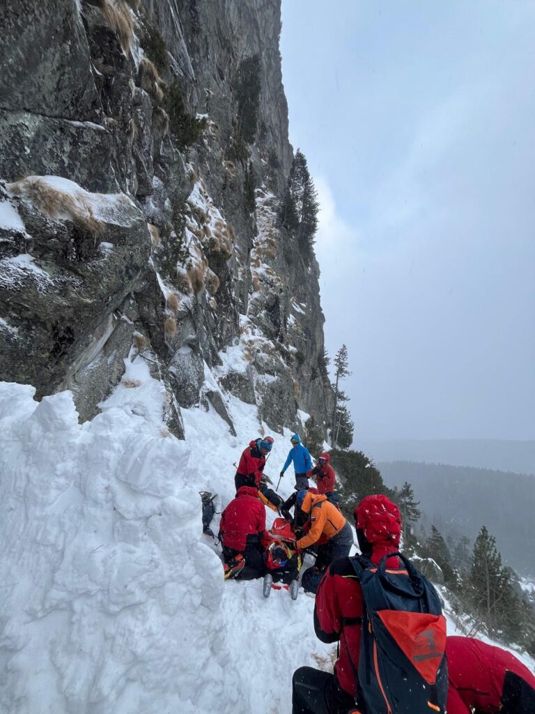 Záchranná akcia vo Vysokých Tatrách v Mengusovskej doline pri pacientovi