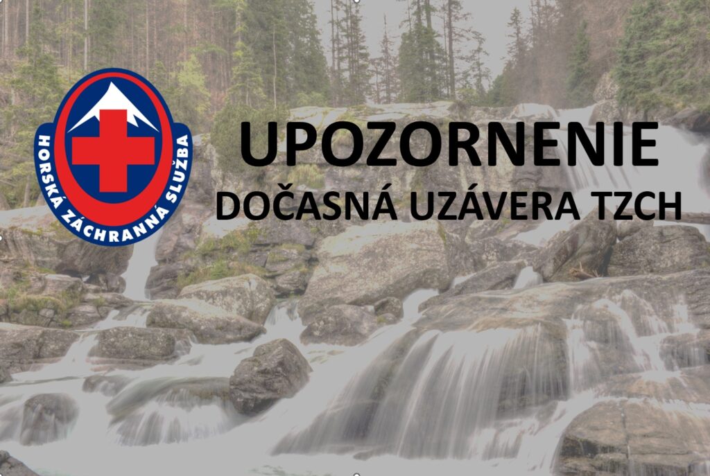 Vodopády Studeného potoka s upozornením na dočasnú uzáveru TZCH