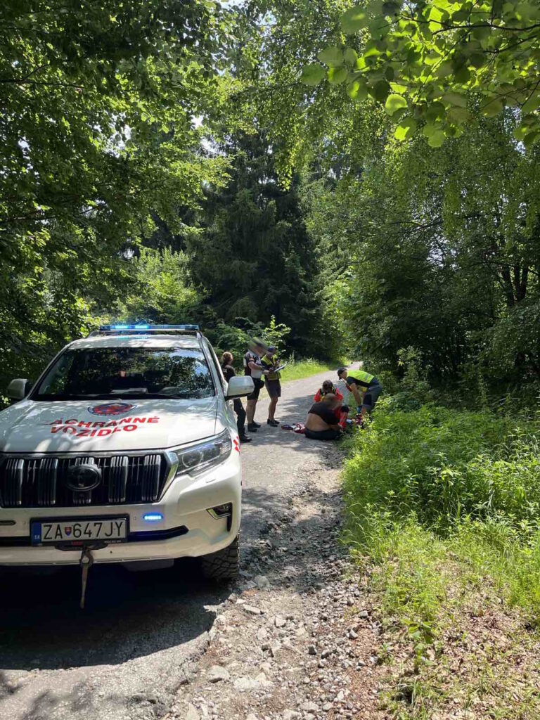 ošetrenie zraneného cyklistu