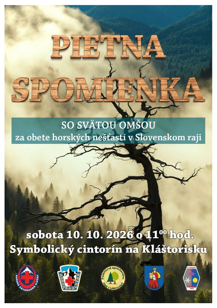 pozvánka na pietnu spomienku v Slovenskom raji