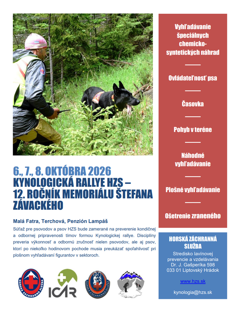 plagát súťaže Kynologická rallye 2026