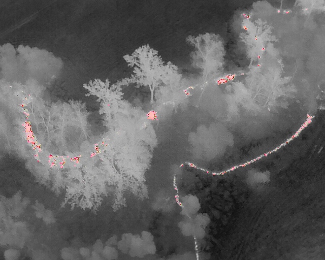 pátranie pomocou dronu s termovíziou