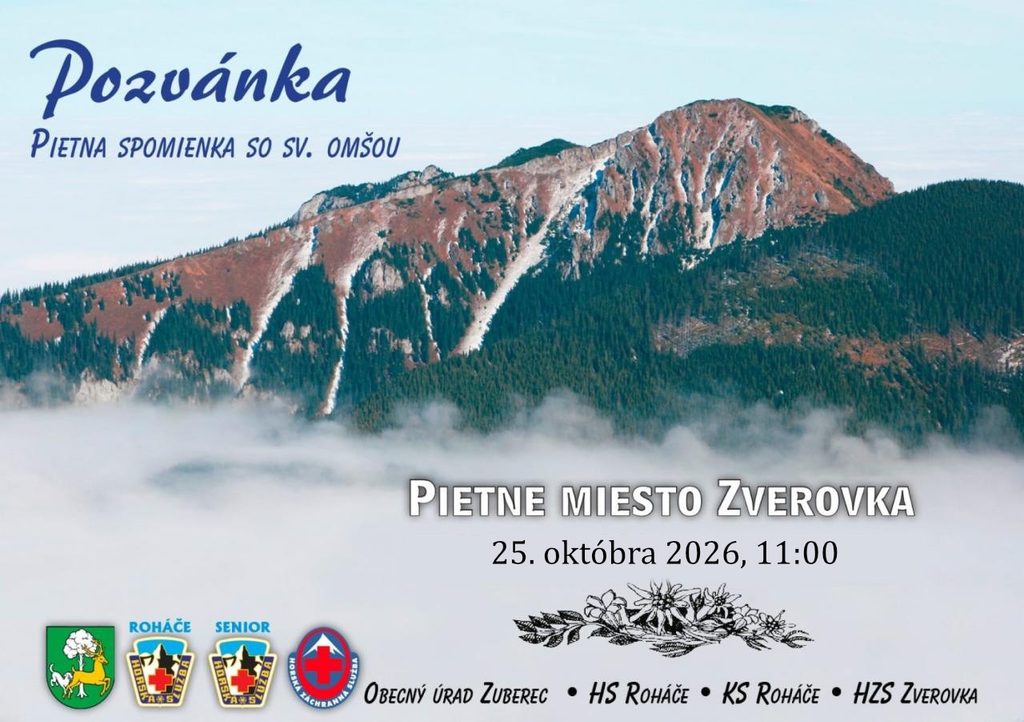 pozvánka na pietnu spomienku v Západných Tatrách - Zverovke